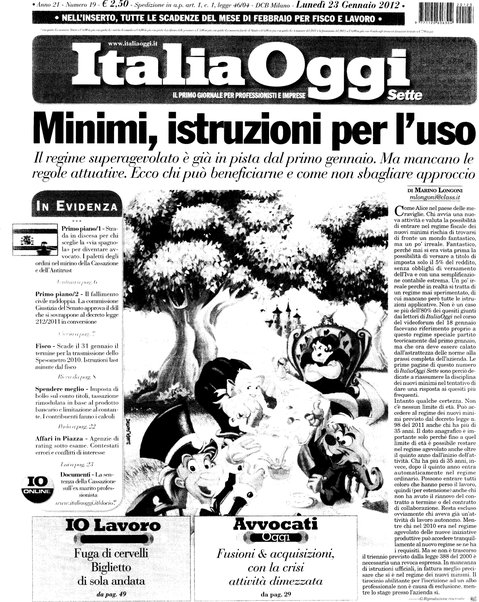 Italia oggi : quotidiano di economia finanza e politica